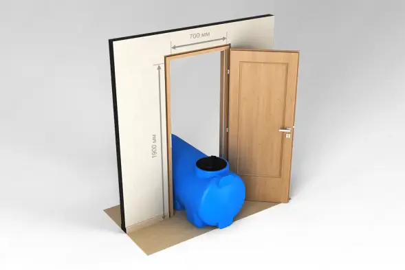 Емкость H 500л под плотность до 1.5 г/см3 синяя