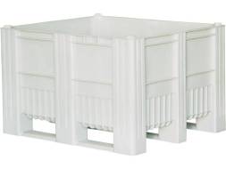 Крупногабаритный сплошной пластиковый контейнер на полозьях Big Box, 1200х1000х740 мм, серый [12001000740-00]