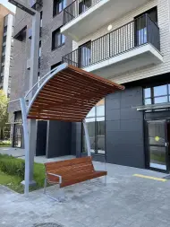 Скамейка стальная «Глория Вуд» 1,2 м