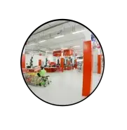 Зеркало для помещений круглое на гибком кронштейне 400мм