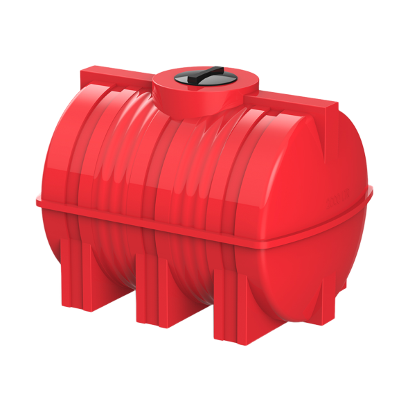 Емкость пластиковая горизонтальная для хранения воды и дизельного топлива, 2000 л, красный [TG2000S5]