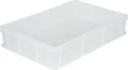 Ящик пластиковый сплошной, 600×400×120 мм, 22 л, белый [704.03.02 М]