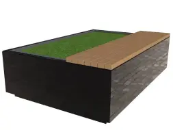 Цветочница с лавочкой «Испанский квартал»