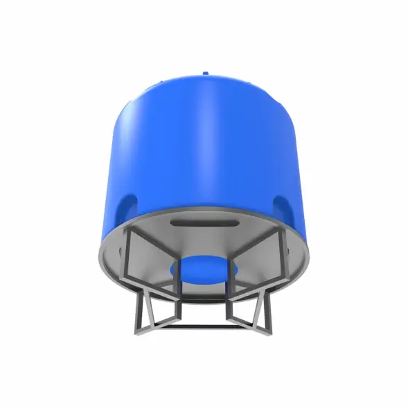 Емкость TR 5000 л синяя на основании для полного слива F