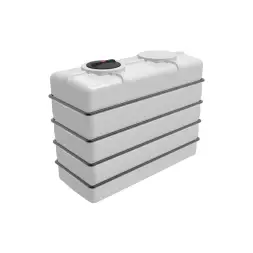 Емкость K 3000л под плотность до 1.5 г/см3 белая в обрешетке