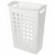Корзина для белья с поворотной крышкой узкая, белая