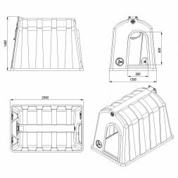 Домик для телёнка большой