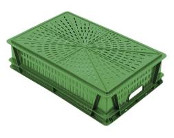 Пластиковый ящик 600х400х150 перфорированный для овощей