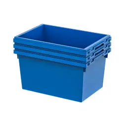 Контейнер пластиковый вкладываемый INSTORE, 600х400х325 мм, синий [KV 6432]