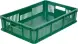 Ящик пластиковый перфорированный, 600×400×140 мм, 27 л, зелёный [705.02.01 м]