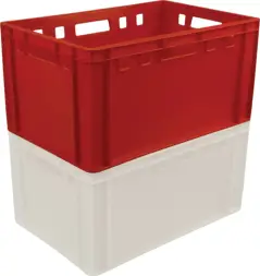 Ящик пластиковый сплошной Е3 (евроформат), 600x400x300 мм, 61 л, белый [210]