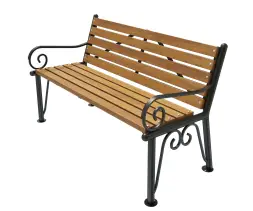 Скамейка стальная «Узоры» 3,0 м (3 опоры)