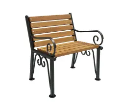 Скамейка стальная «Узоры» 3,0 м (3 опоры)