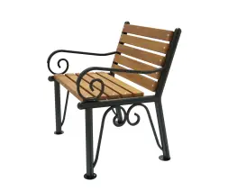 Скамейка стальная «Узоры» 3,0 м (3 опоры)