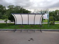 Парковка для колясок и велосипедов с навесом 01