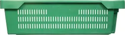 Ящик пластиковый перфорированный, 800x400x225 мм, 72 л, зеленый [211-2]