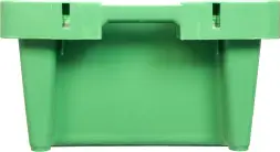Ящик пластиковый перфорированный, 800x400x225 мм, 72 л, зеленый [211-2]