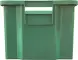 Ящик сплошной пластиковый, 600x400x300 мм, 52 л, зеленый [218-1]