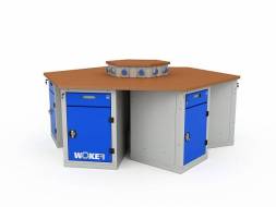 Верстак ДВК с 6 тумбами WOKER PRO 6002.2500