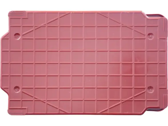 Ящик сплошной пластиковый, 600x400x300 мм, 52 л, красный [218-1]