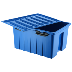 Контейнер с крышкой и клипсами Rox Box Original, 120 л, 740x565x400 мм, синий [120-00.06]