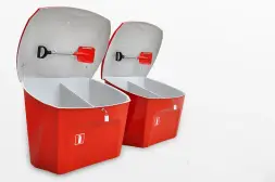 Ящик для песка и огнетушителя Boxsand объем 0,5 м3 с лопатой (секции 50/50)