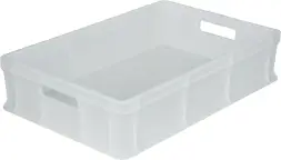 Ящик пластиковый сплошной, 600×400×140 мм, 27 л, зелёный [705.03.01 м]