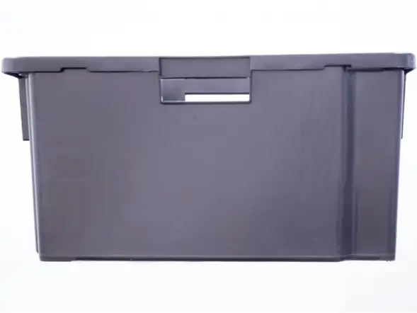 Ящик сплошной пластиковый, 600x400x300 мм, 52 л, черный [218-1]