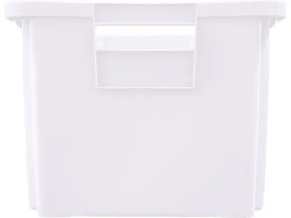 Ящик сплошной пластиковый, 600x400x300 мм, 52 л, белый [218-1]