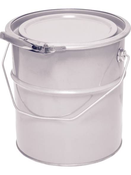 Ведро металлическое, ВМо 3б, 3 л, крышка-обруч, белый [5059]