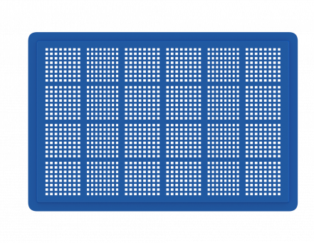 Ящик полимерный для полуфабрикатов перфорированный (600х400х75)