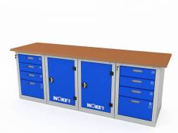 Верстак ДВК с 4 тумбой WOKER PRO 44114.2400