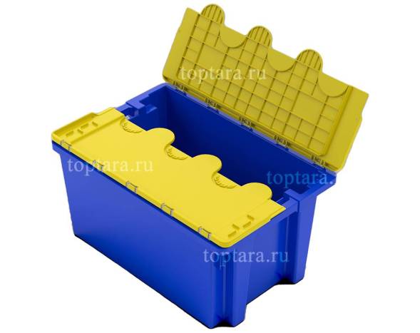 Пластиковый ящик 600х400х320 конусный с крышкой