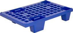 Паллет (поддон) пластиковый перфорированный на ножках, 600х400х130 мм, синий [TR 400]