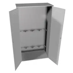 Шкаф металлический для 4х кислородных баллонов 0,8мм 1800x1040x410 мм Светло-серый