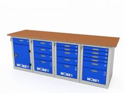 Верстак ДВК с 4 тумбой WOKER PRO 42456.2400