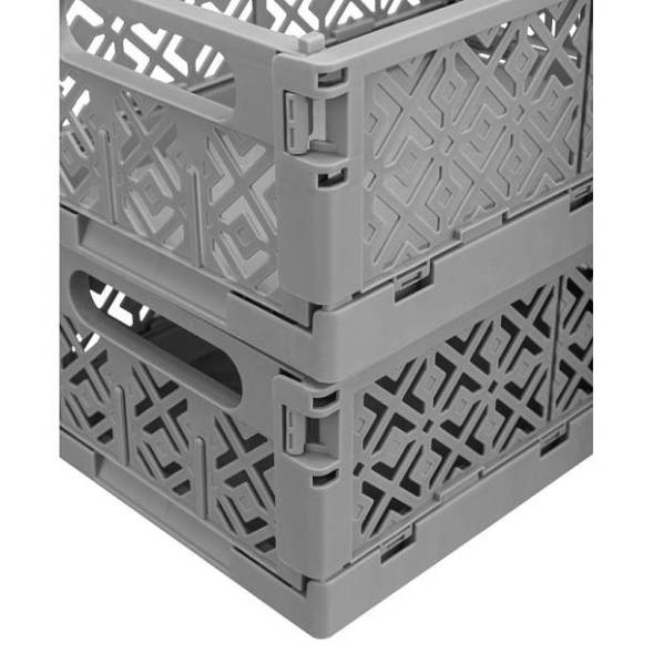 Ящик пластиковый складной ECONOVA Stocky S, 165х124х73 мм, 1.2 л, серый [434297511]