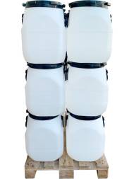 Бочка пластиковая квадратная с ручками и крышкой ЕВРОСТАНДАРТ, 50 л, синий [БПК 50]