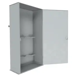 Усиленный шкаф для 2х кислородных баллонов 1,2мм 2000x1000x560 мм Светло-серый