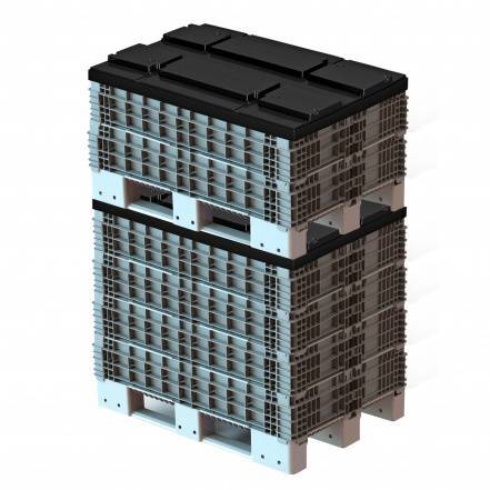Складной паллетный борт, 1200х800х200 мм, серый [31.821.91]
