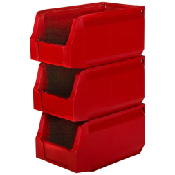 Складской лоток для метизов, мелочей и деталей Logic Store®, 250х150х130 мм, красный [12.402]