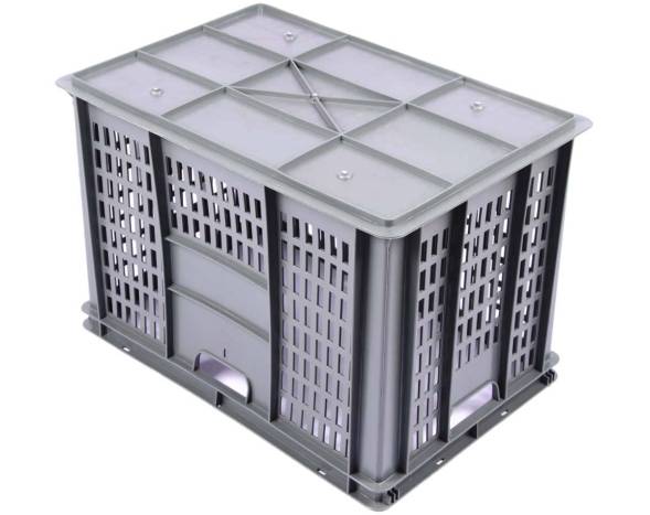 Пластиковый ящик 600х400х410 с перфорацией стенок