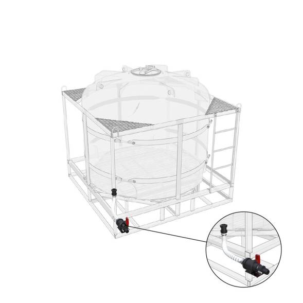 Комплект полного слива с краном G2 на одну емкость TR