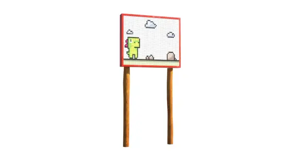 Интерактивный экран для детских площадок Смартчейн на стойке (бревно) малый