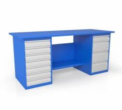 Двухтумбовый слесарный верстак ВСТ-Н 18/704-ПС800