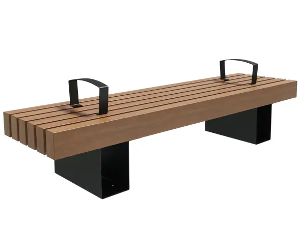 Скамейка стальная «Лондон» без спинки 2,5 м