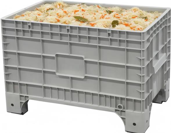 Крупногабаритный пластиковый контейнер Big Box на ножках, 1017х636х673 мм, серый [B-Box 1065 Mini серый] 