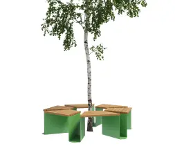 Скамейка вокруг дерева «Эраунд 6» «Эраунд 4» - 9 секций