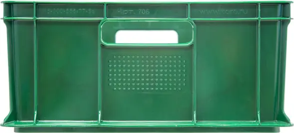 Ящик пластиковый сплошной, 600×400×180 мм, 35 л, синий [706.03.01]