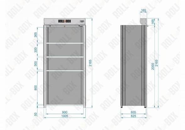 Шкаф роллетный на балкон ROLL-BOX SIMPLE 10.06.5.V2